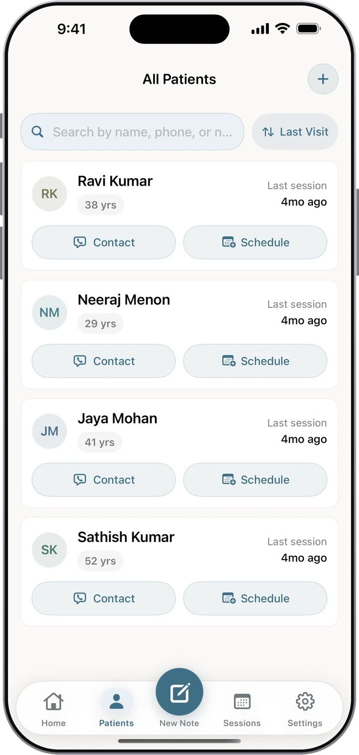 All patients screen in Dr. Notes