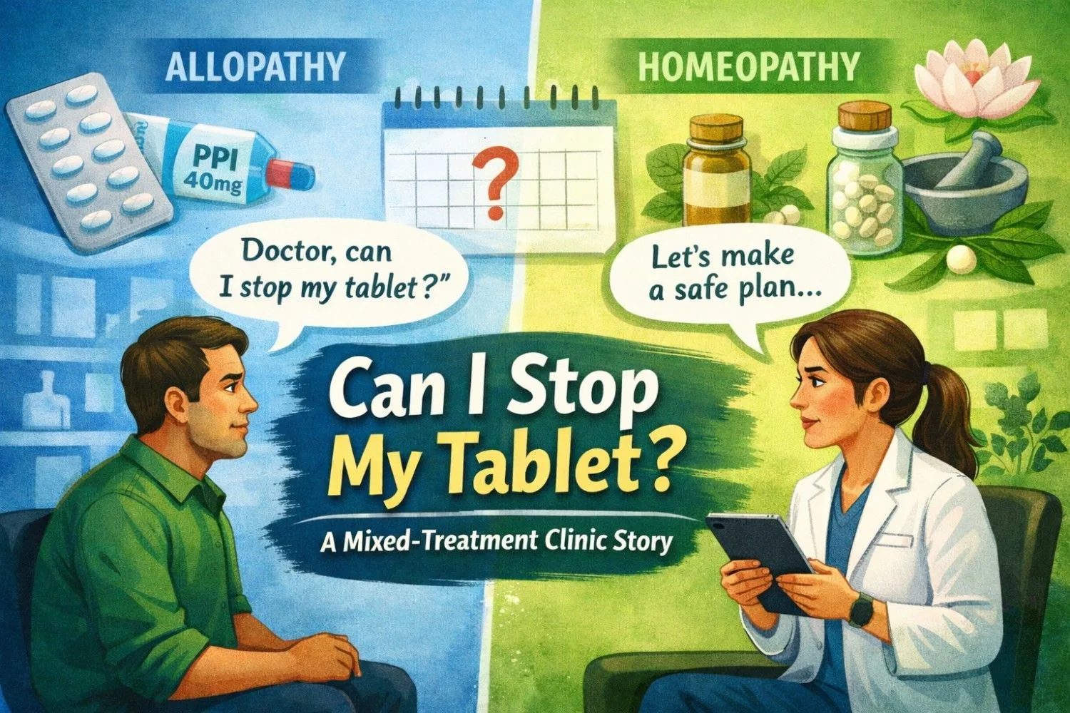Mixed-treatment clinic story: tracking taper plans and follow-ups with Dr. Notes