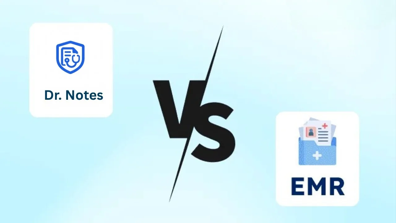 Dr. Notes vs EMR comparison for small clinics