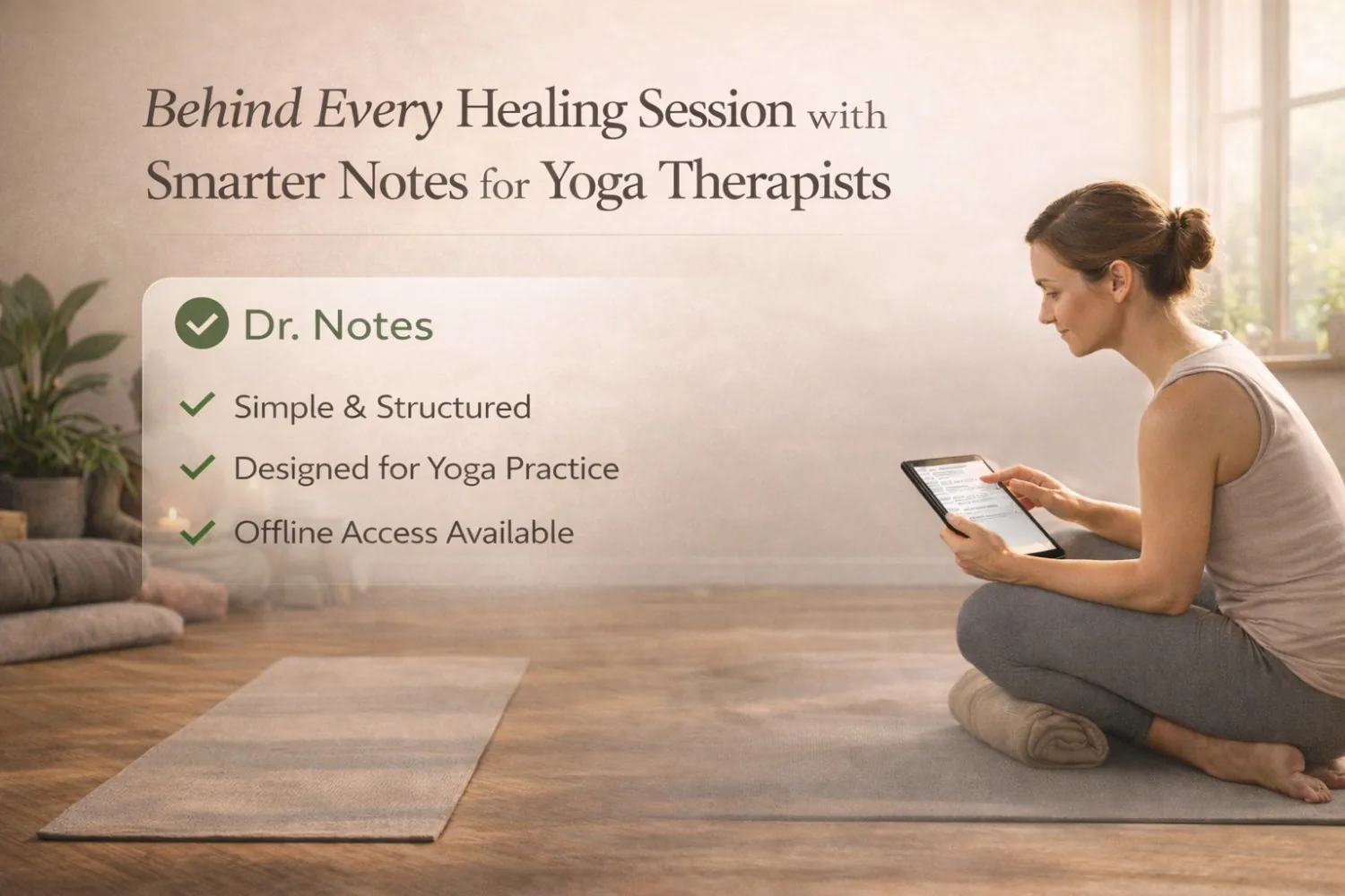 Smarter notes for yoga therapists - Dr. Notes