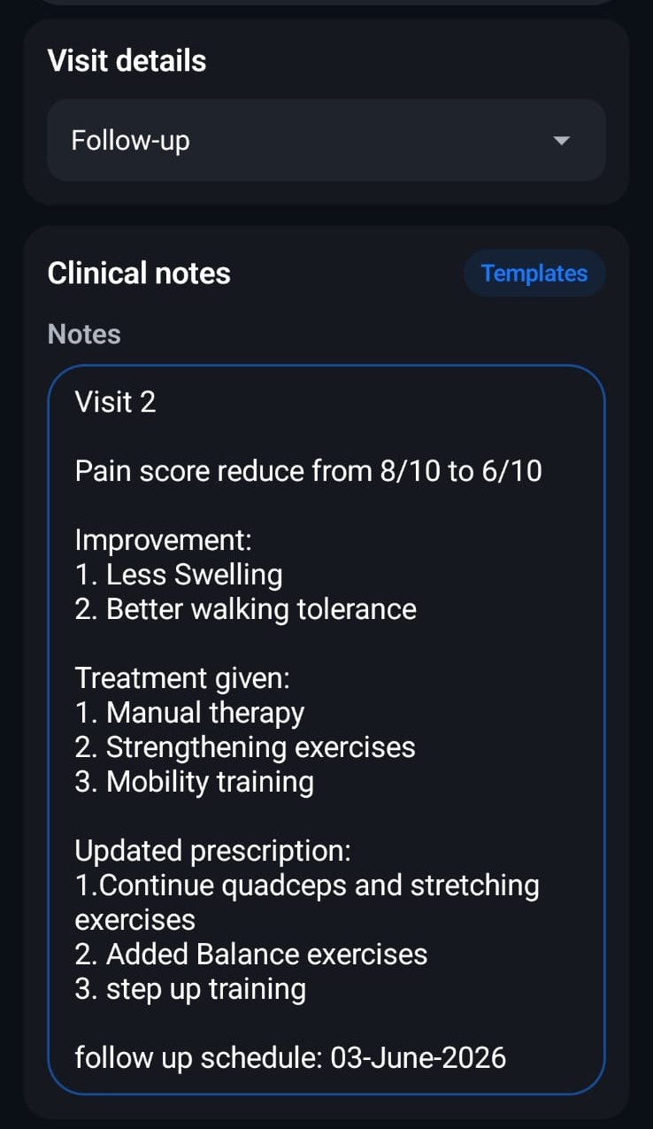 Follow-Up Details in Dr. Notes