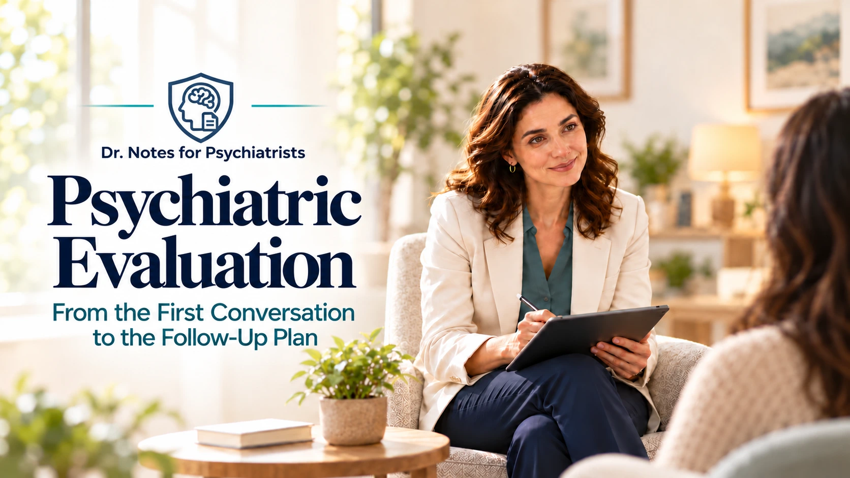 Psychiatrist conducting a structured psychiatric evaluation with a patient