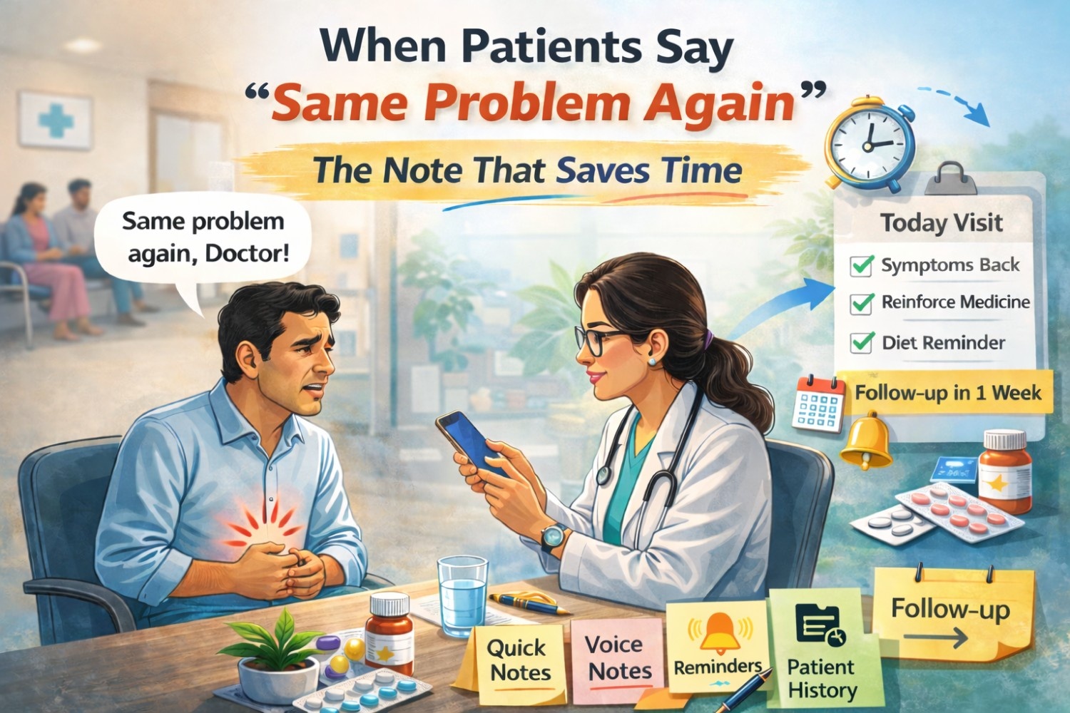 When Patients Say Same Problem Again: The Note That Saves Time - Dr. Notes