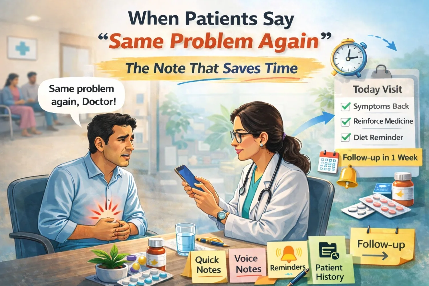 When Patients Say Same Problem Again: The Note That Saves Time - Dr. Notes