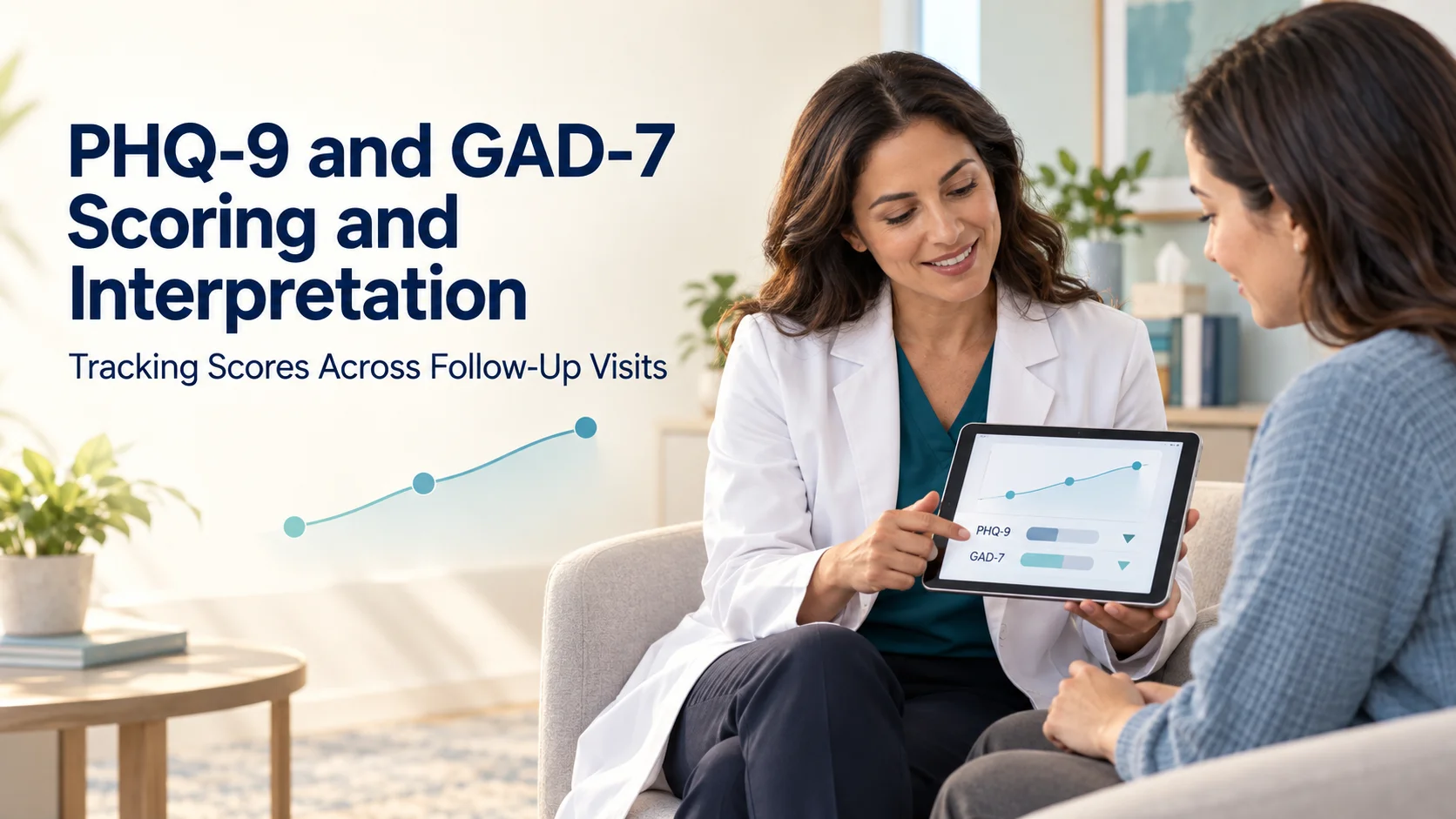 PHQ-9 and GAD-7 scoring and interpretation across psychiatric follow-up visits